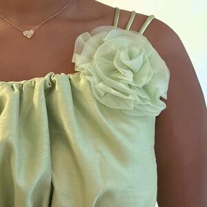 American-vintage Women's Green Dress